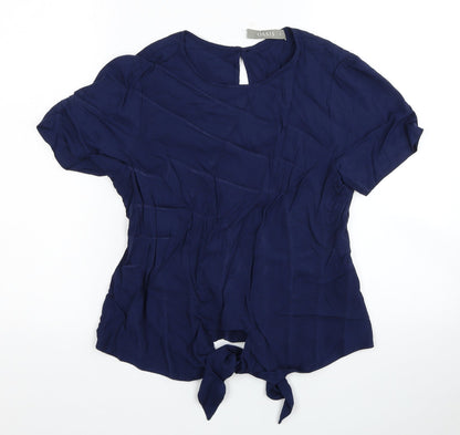 Womens UK Size 8 Oasis Blue Basic T-Shirt