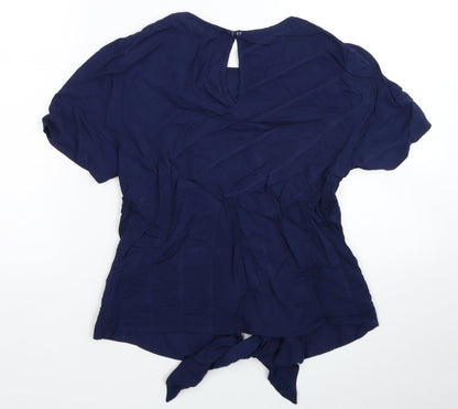 Womens UK Size 8 Oasis Blue Basic T-Shirt
