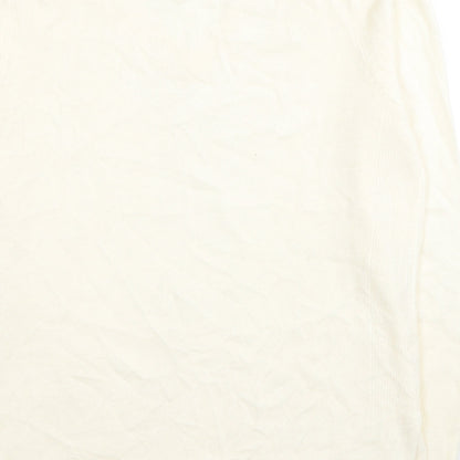 Primark Womens Ivory V-Neck Acrylic Pullover Jumper Size XS