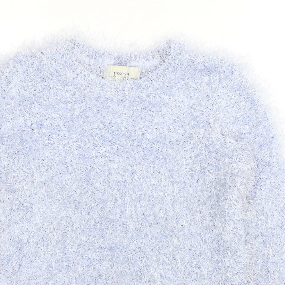 Womens UK Size S Papaya Blue Pullover Jumper