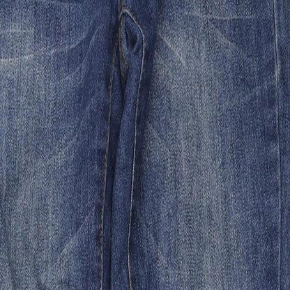 Denim & Co. Womens Blue Polyester Skinny Jeans Size 8 L30 in Regular Zip