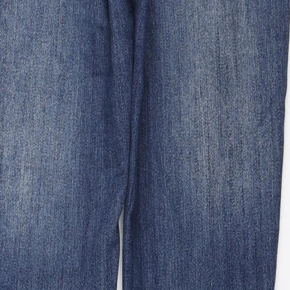 Denim & Co. Womens Blue Polyester Skinny Jeans Size 8 L30 in Regular Zip