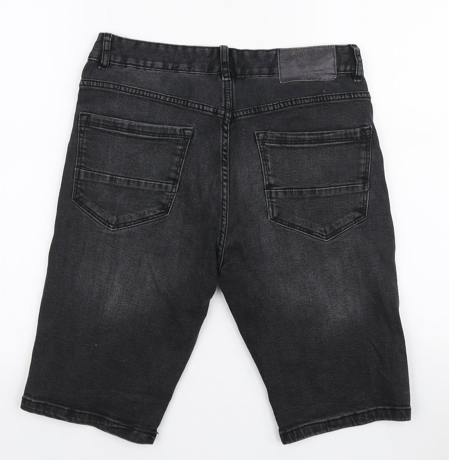 Denim & Co. Mens Grey Cotton Bermuda Shorts Size 28 in L10 in Regular Zip