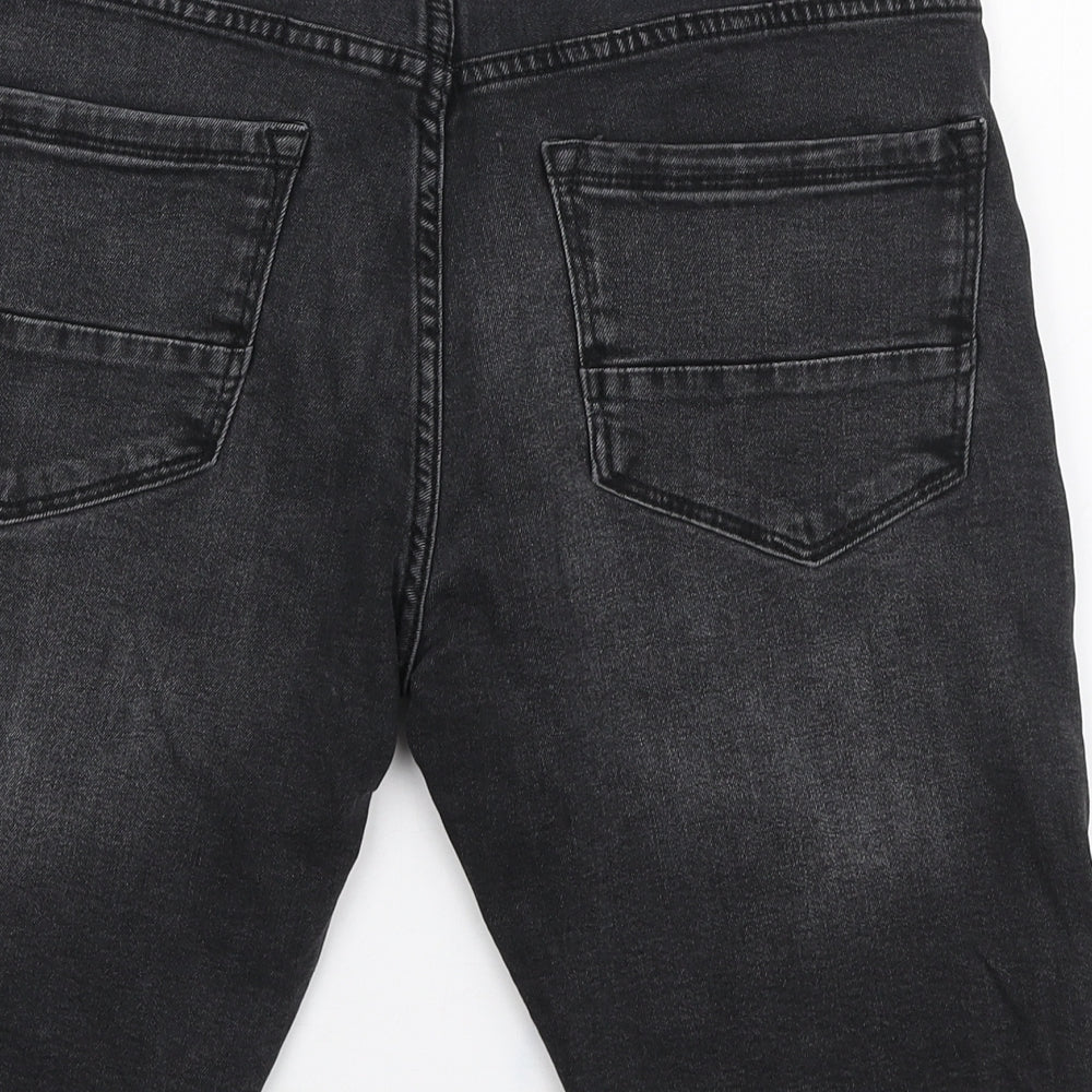 Denim & Co. Mens Grey Cotton Bermuda Shorts Size 28 in L10 in Regular Zip