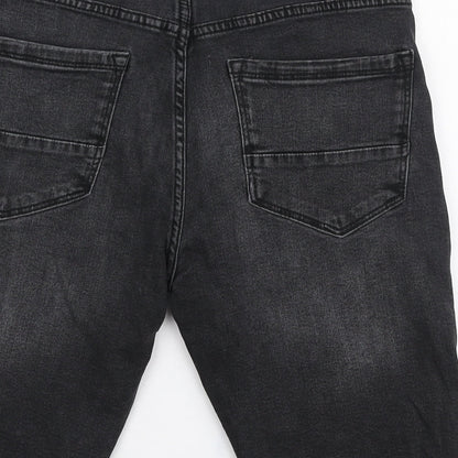 Denim & Co. Mens Grey Cotton Bermuda Shorts Size 28 in L10 in Regular Zip