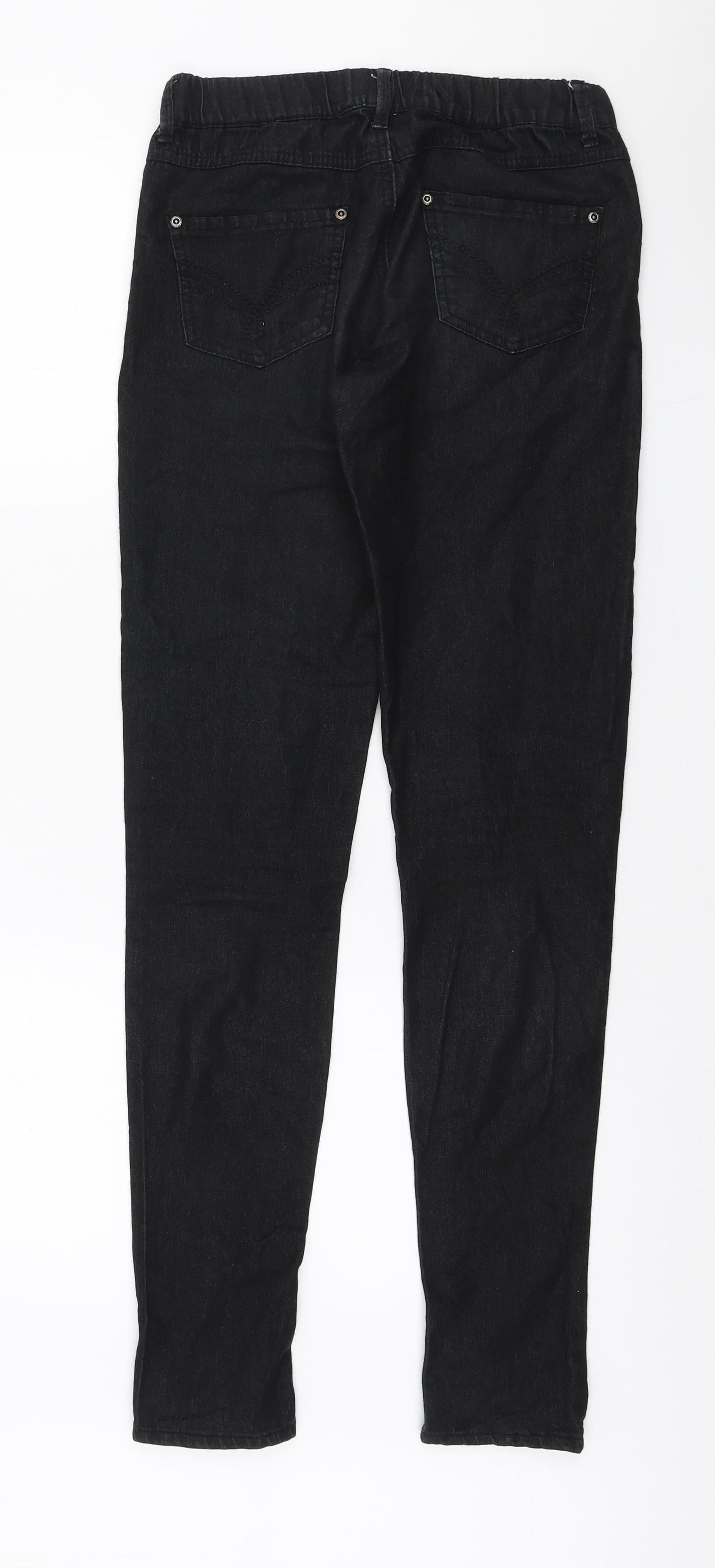 Denim & Co. Womens Black Cotton Jegging Jeans Size 8 L31 in Regular