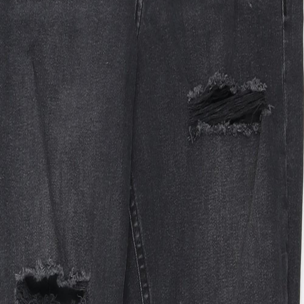 Topshop Womens Black Cotton Skinny Jeans Size 28 in L32 in Regular Zip