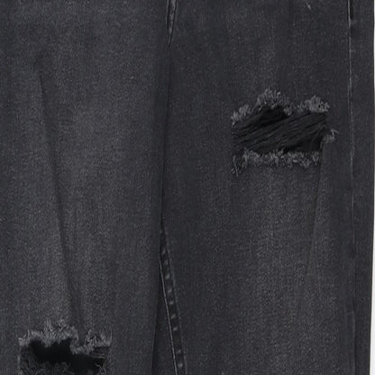 Topshop Womens Black Cotton Skinny Jeans Size 28 in L32 in Regular Zip