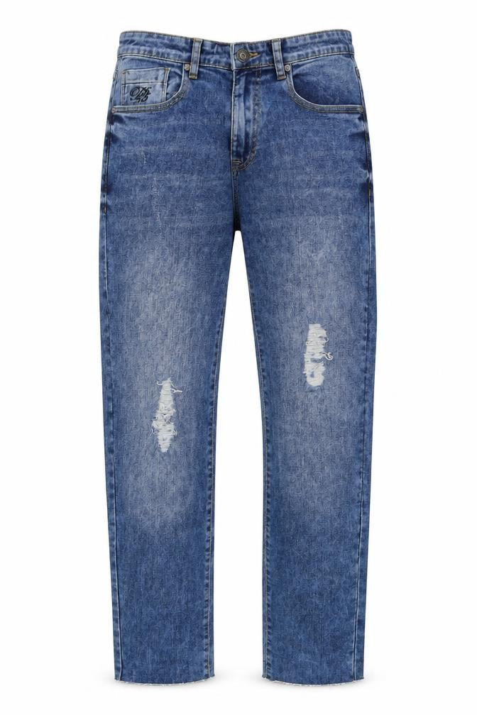 Mens UK Size 31 in D555 Regular Fit Straight Blue Jeans