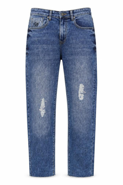Mens UK Size 31 in D555 Regular Fit Straight Blue Jeans