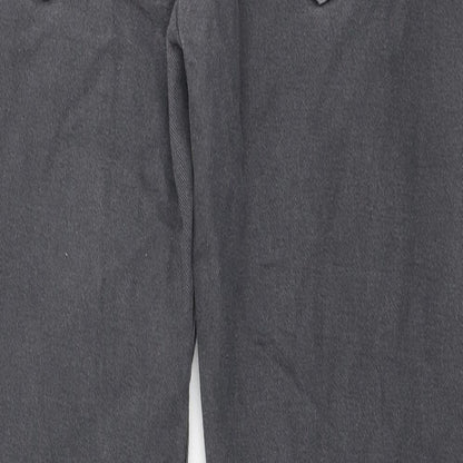 Denim & Co. Mens Grey Cotton Straight Jeans Size 28 in L30 in Regular Zip