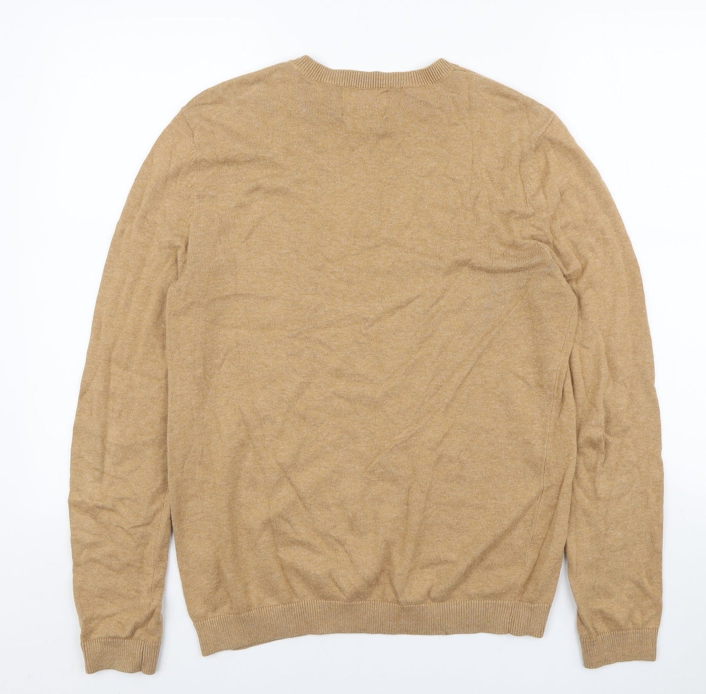 Topman Mens Brown Round Neck Acrylic Pullover Jumper Size S