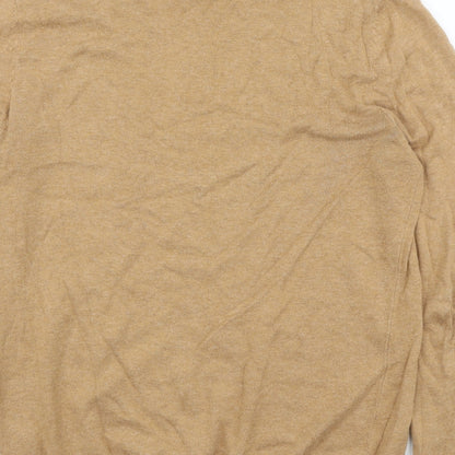 Topman Mens Brown Round Neck Acrylic Pullover Jumper Size S
