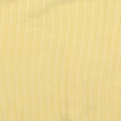 Boohoo Womens Yellow V-Neck Acrylic Cardigan Jumper Size S