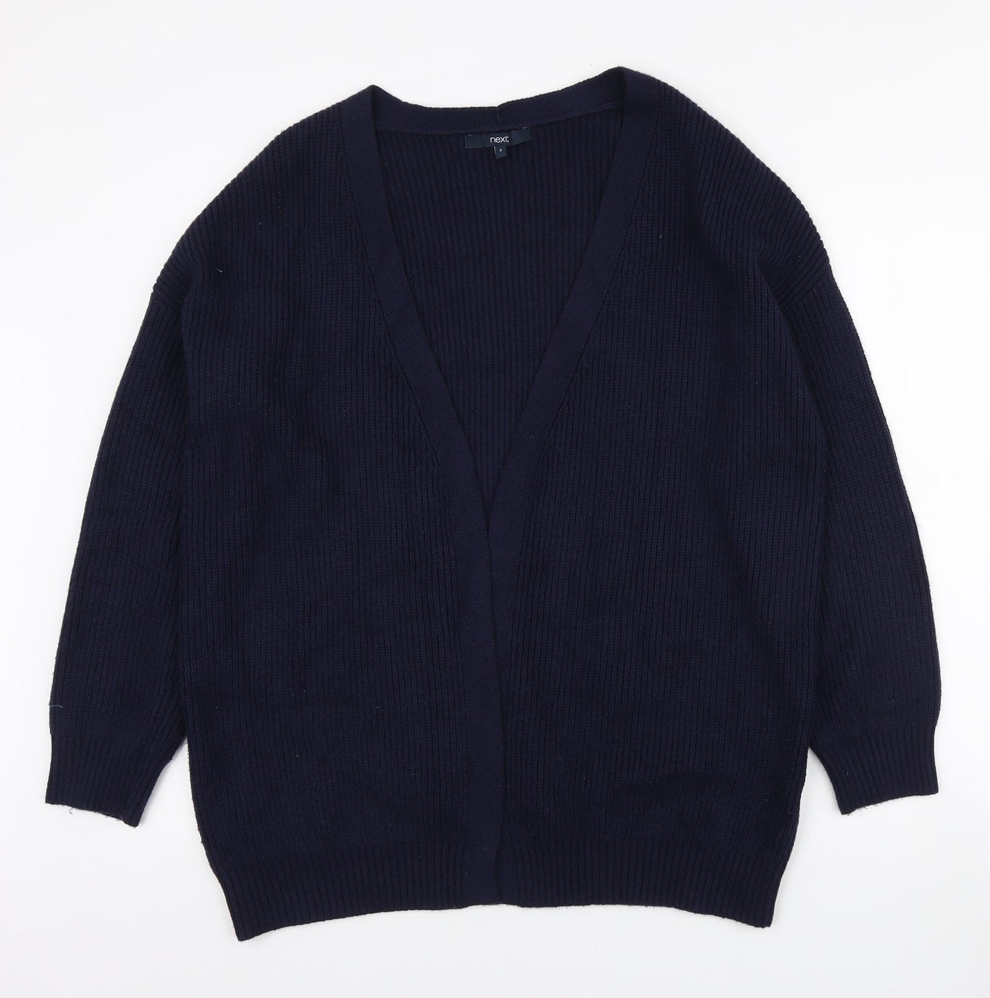 NEXT Womens Blue V-Neck Viscose Cardigan Jumper Size S