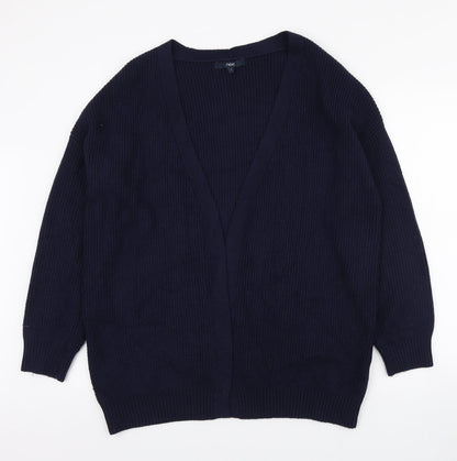 NEXT Womens Blue V-Neck Viscose Cardigan Jumper Size S