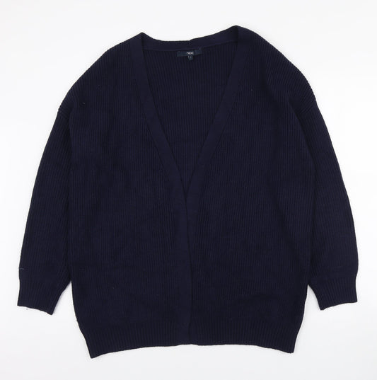 NEXT Womens Blue V-Neck Viscose Cardigan Jumper Size S