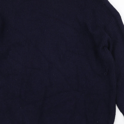 NEXT Womens Blue V-Neck Viscose Cardigan Jumper Size S