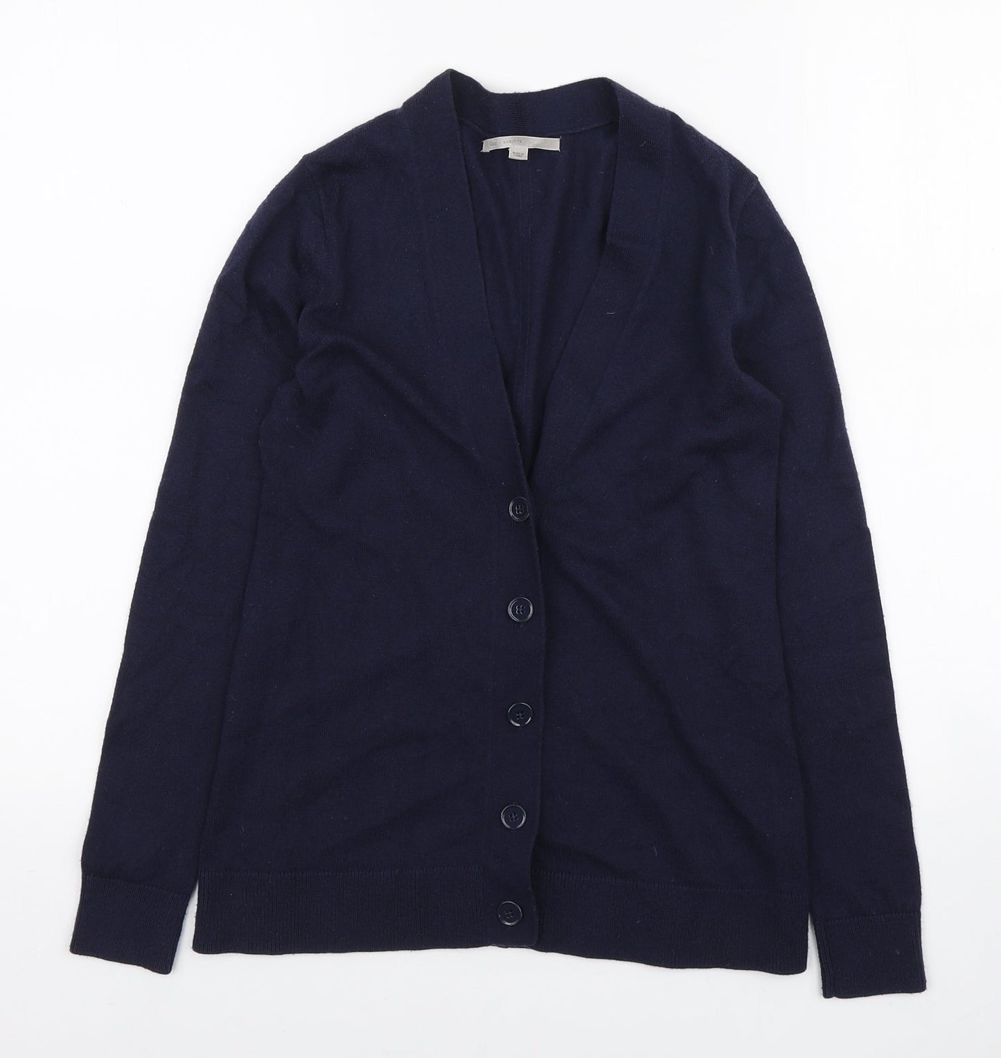 Gap Womens Blue V-Neck Acrylic Cardigan Jumper Size 2XS
