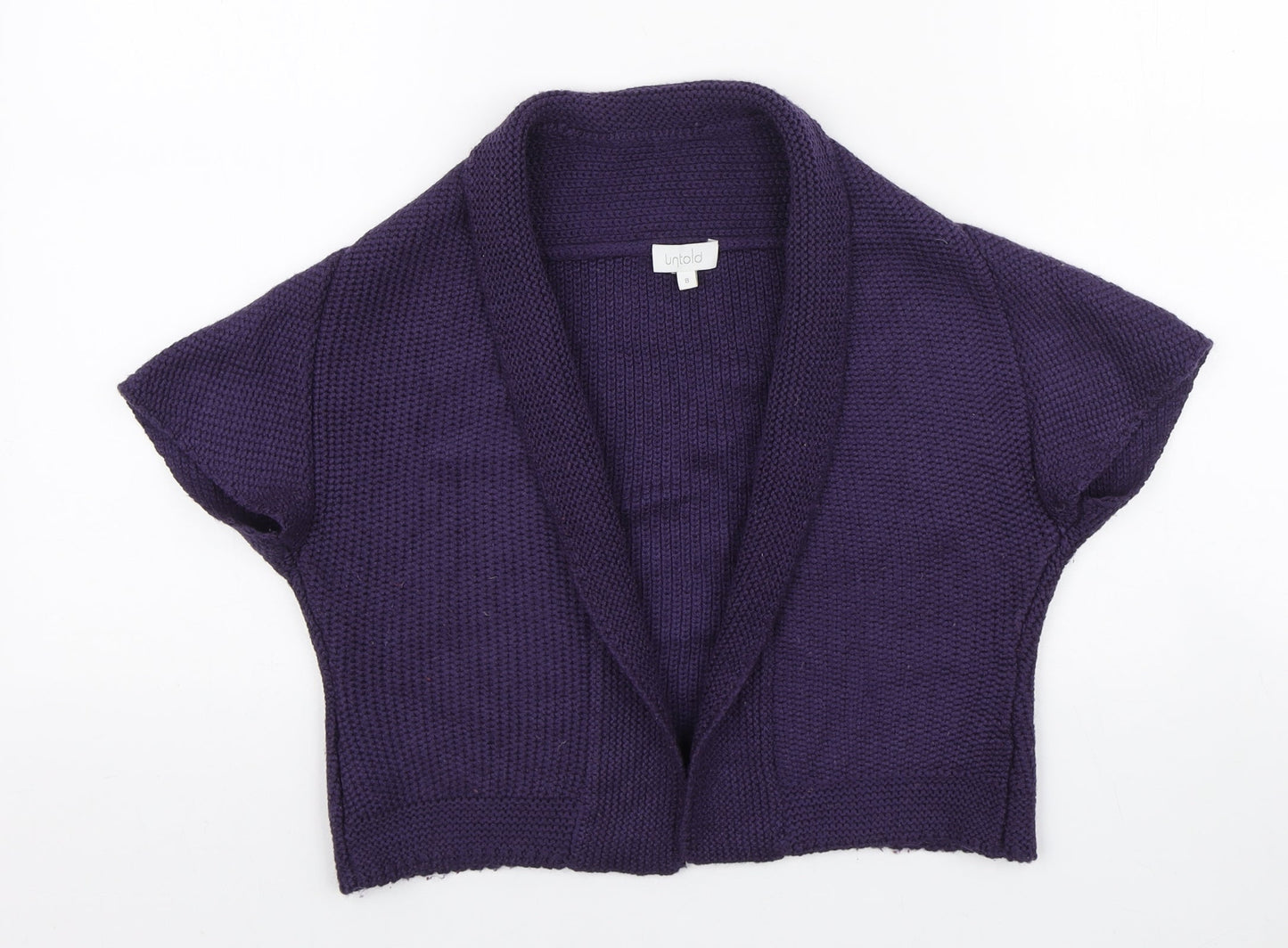 Womens UK Size 8 Untold Purple Shrug Jumper