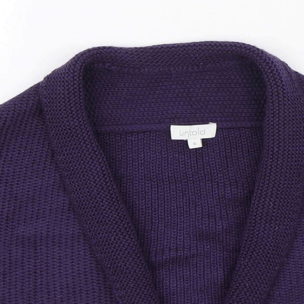 Womens UK Size 8 Untold Purple Shrug Jumper