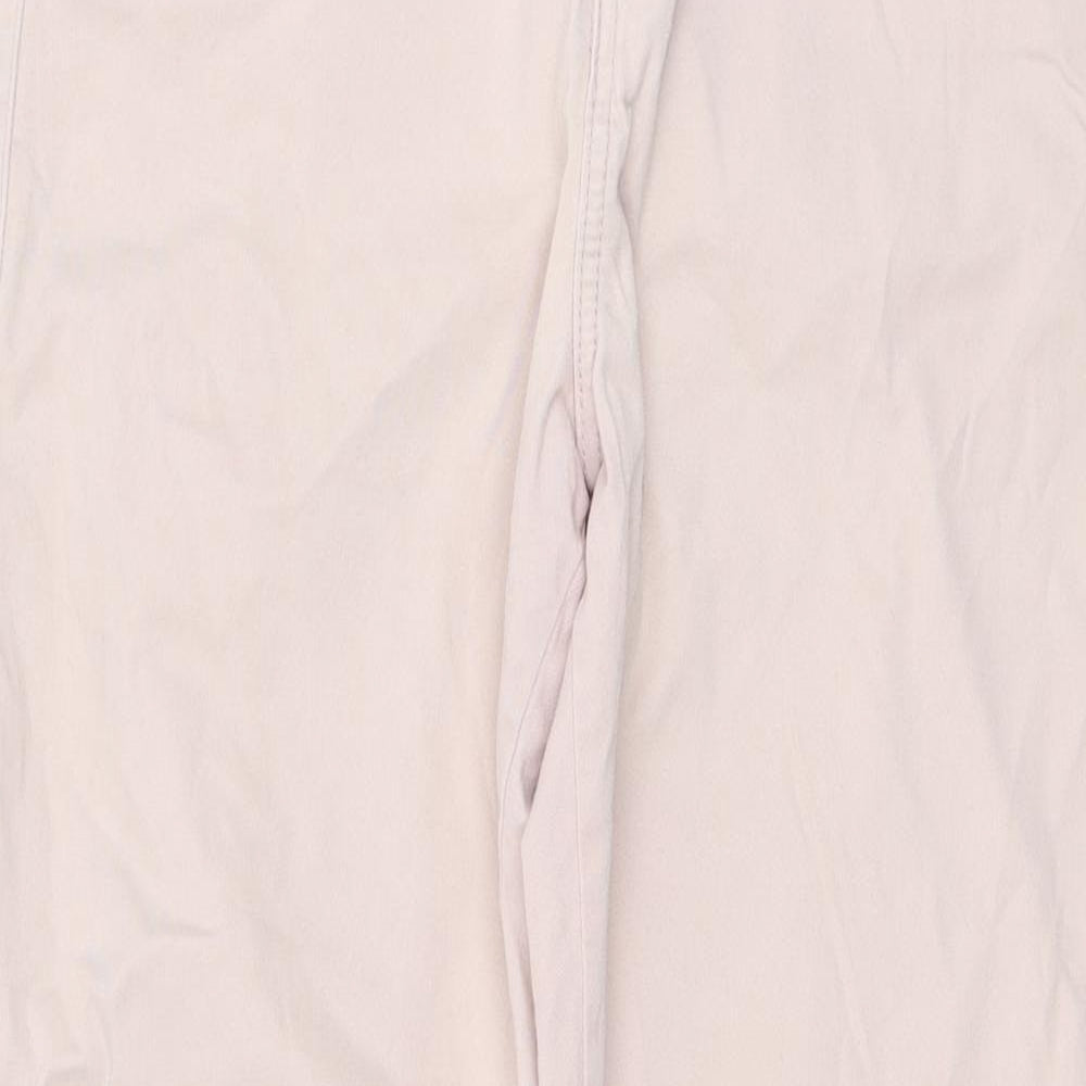 F&F Womens Pink Cotton Skinny Jeans Size 10 L27 in Regular Zip