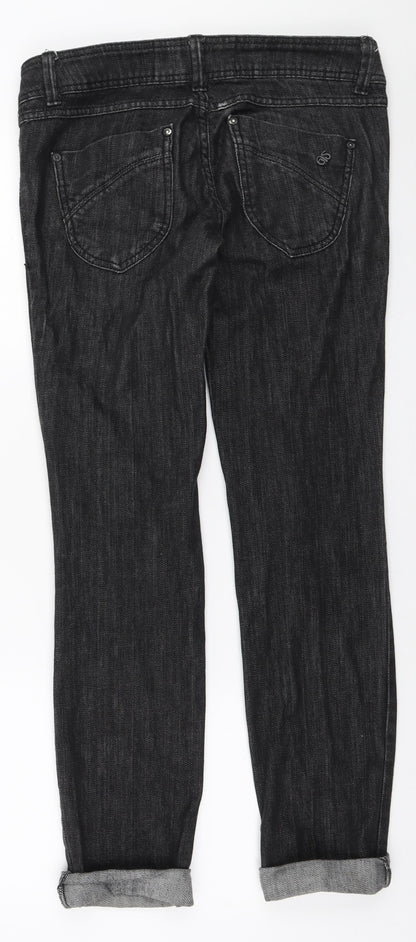 Sicko Nineteen Womens Black Cotton Skinny Jeans Size 10 L29 in Regular Zip