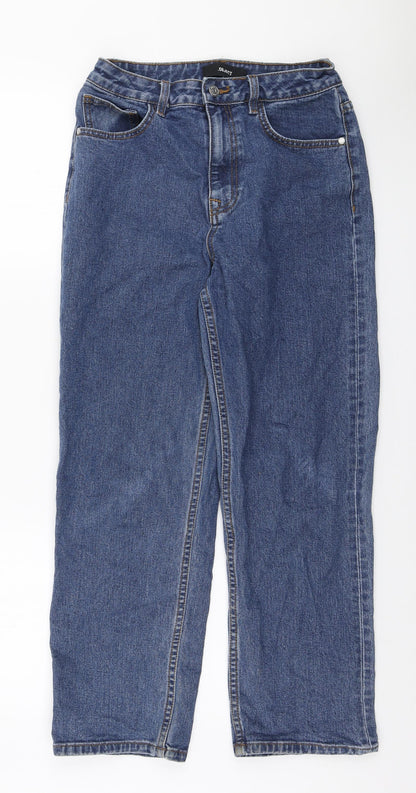 Object Womens Blue Cotton Mom Jeans Size M L26 in Regular Zip