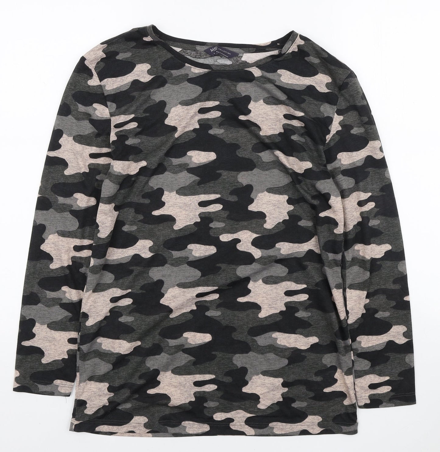 Womens UK Size 6 Marks and Spencer Multicoloured Basic T-Shirt