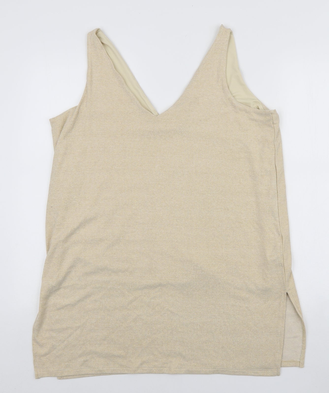 Womens UK Size 18 Marks and Spencer Yellow Basic Tank