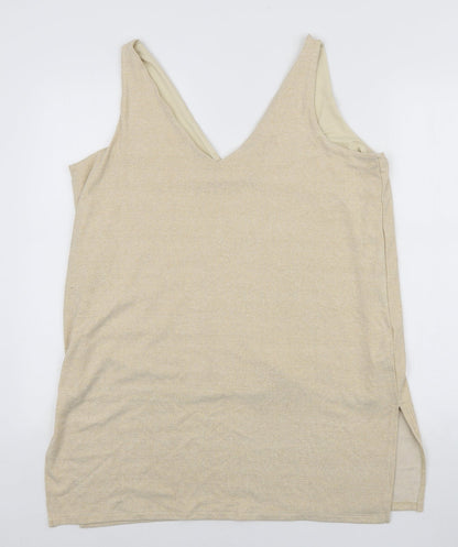 Womens UK Size 18 Marks and Spencer Yellow Basic Tank