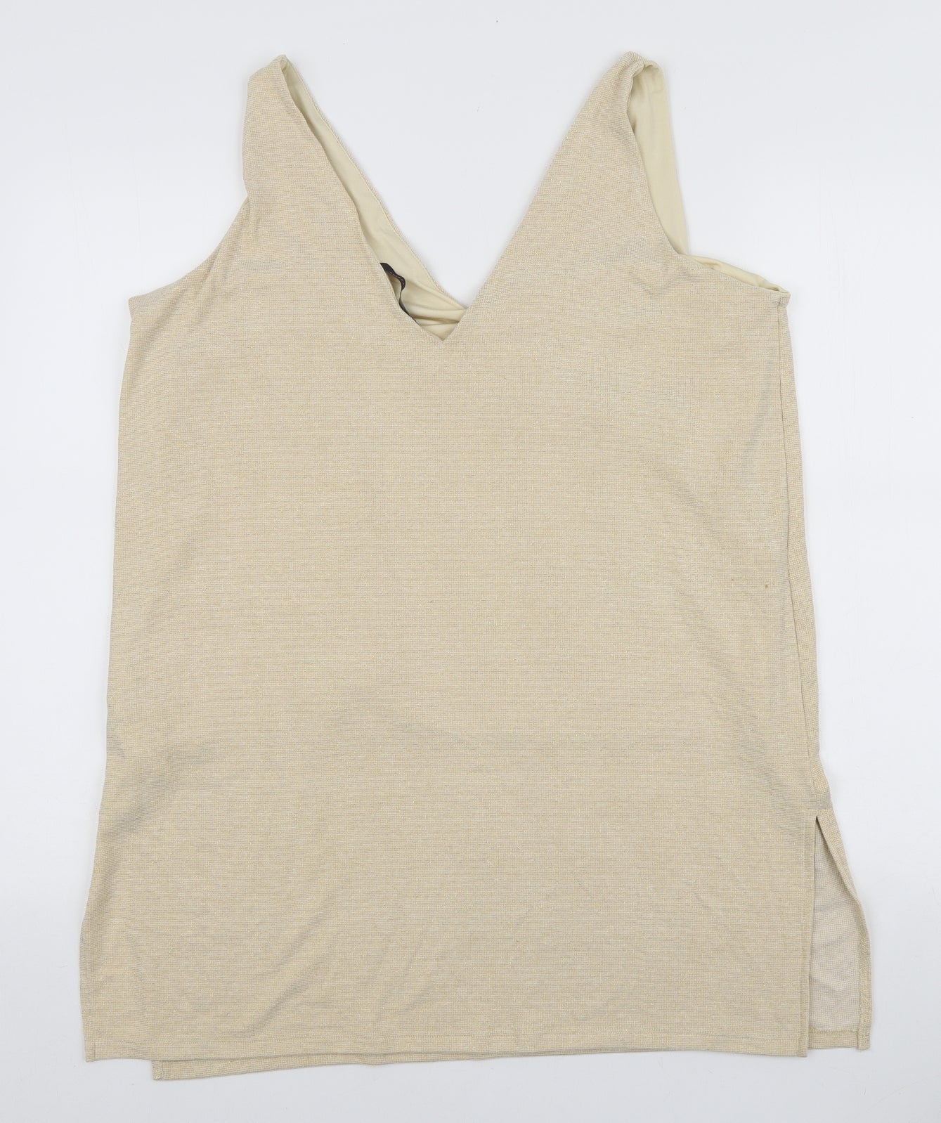 Womens UK Size 18 Marks and Spencer Yellow Basic Tank