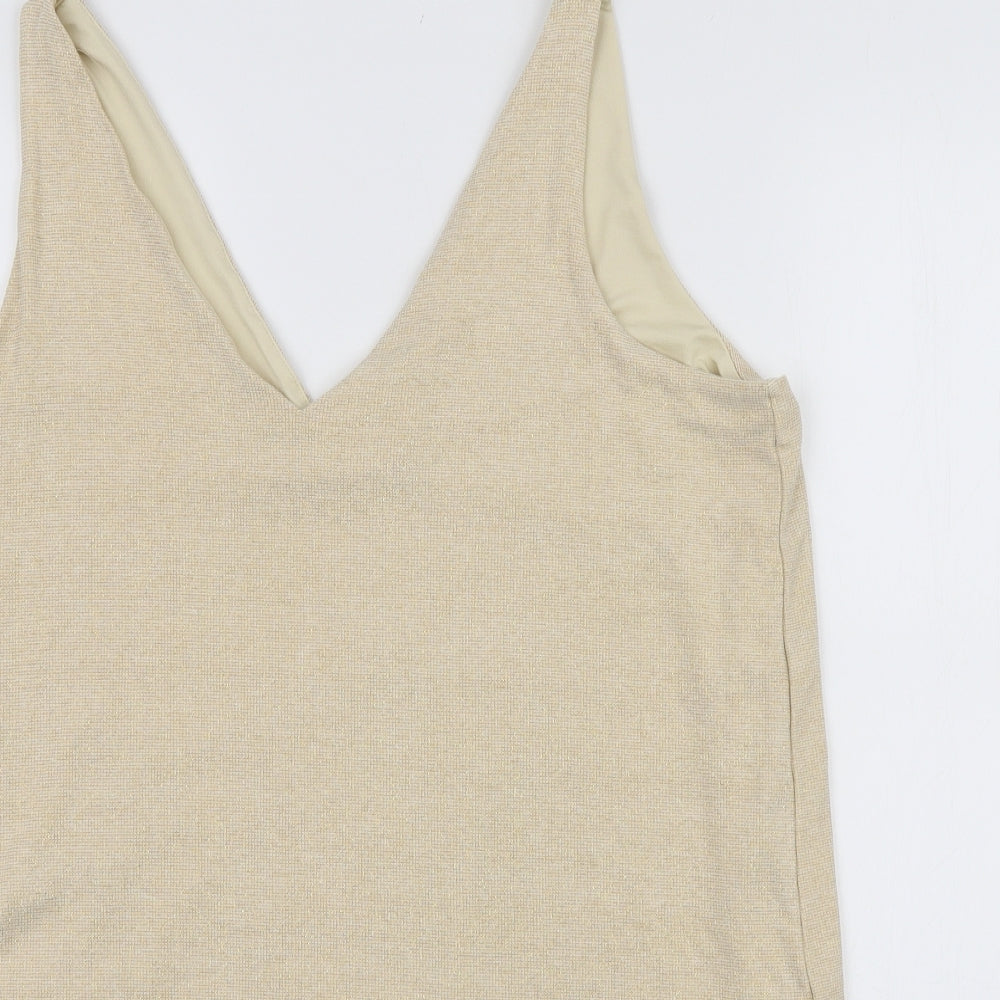 Womens UK Size 18 Marks and Spencer Yellow Basic Tank