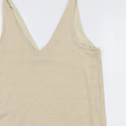 Womens UK Size 18 Marks and Spencer Yellow Basic Tank