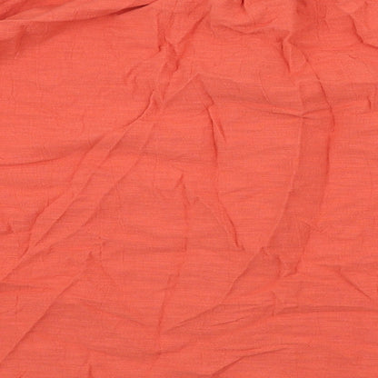 Womens UK Size 12 Per Una Orange Basic Button-Up