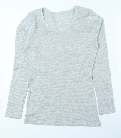 TU Womens Grey Round Neck Polyester Pullover Jumper Size 12