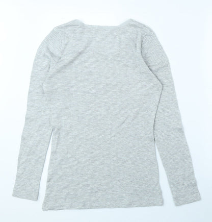 TU Womens Grey Round Neck Polyester Pullover Jumper Size 12