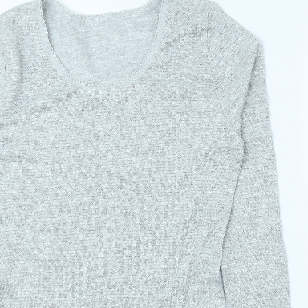 TU Womens Grey Round Neck Polyester Pullover Jumper Size 12