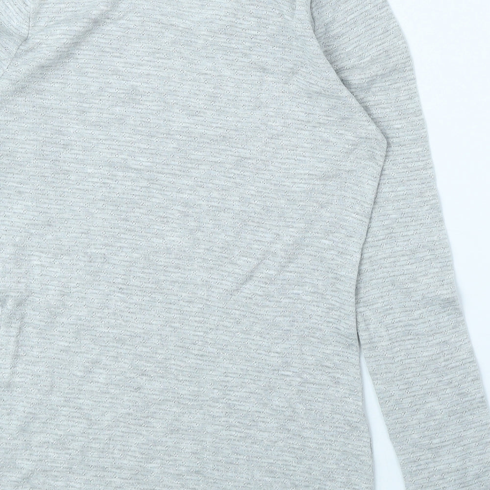 TU Womens Grey Round Neck Polyester Pullover Jumper Size 12