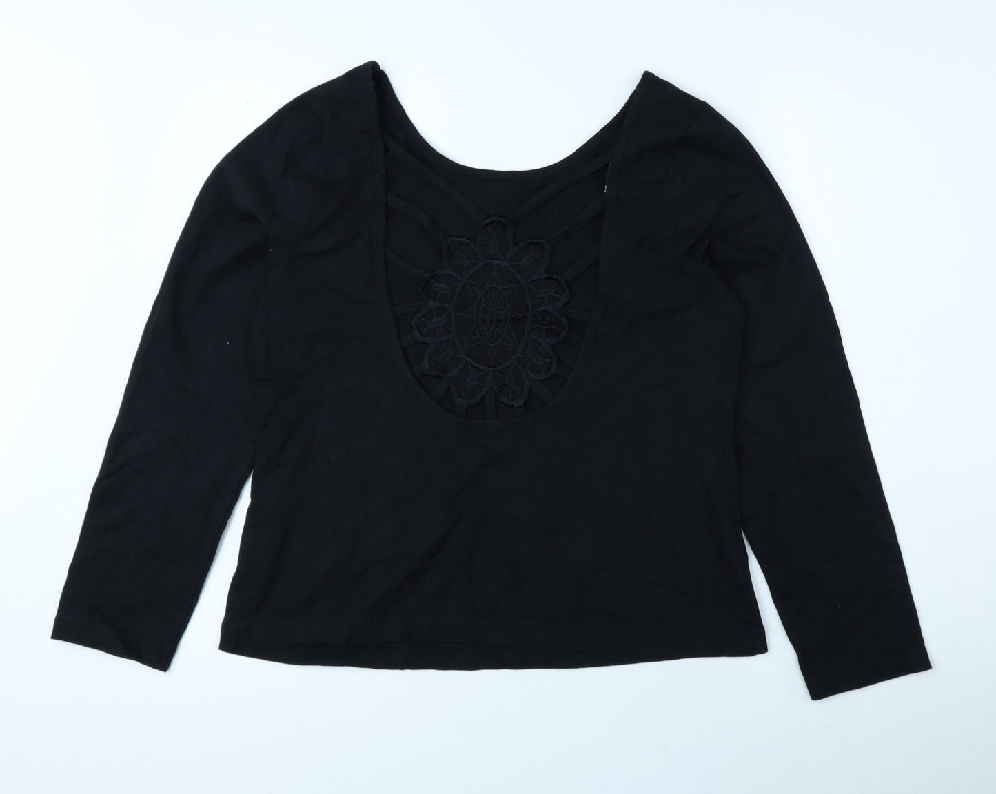Womens UK Size 16 Kaleidoscope Black Basic Blouse