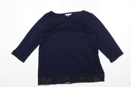 Womens UK Size M Pebble Bay Blue Basic T-Shirt