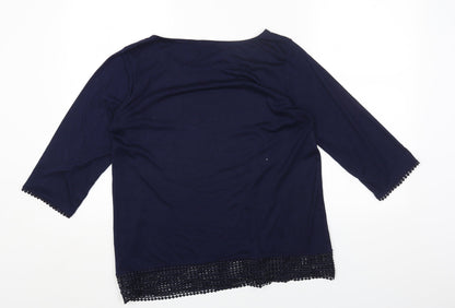Womens UK Size M Pebble Bay Blue Basic T-Shirt