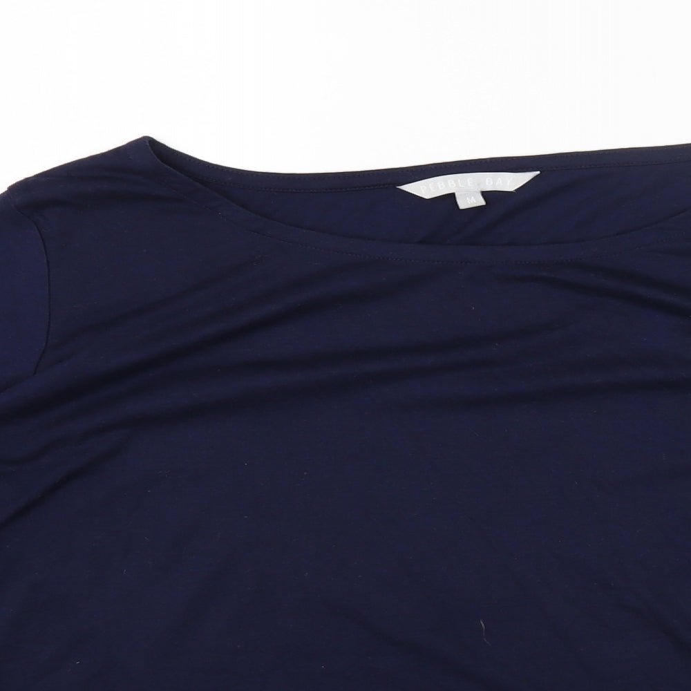 Womens UK Size M Pebble Bay Blue Basic T-Shirt