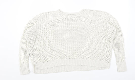 Womens UK Size M River Island White Pullover Jumper