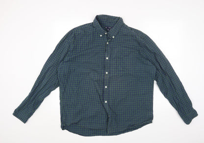 Mens UK Size XL Gap Blue  Button-Up Long Sleeve Casual Shirt