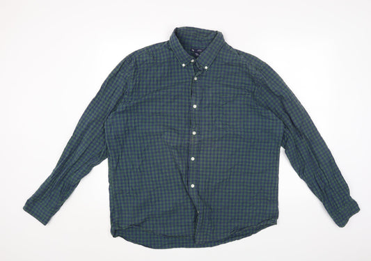 Mens UK Size XL Gap Blue  Button-Up Long Sleeve Casual Shirt
