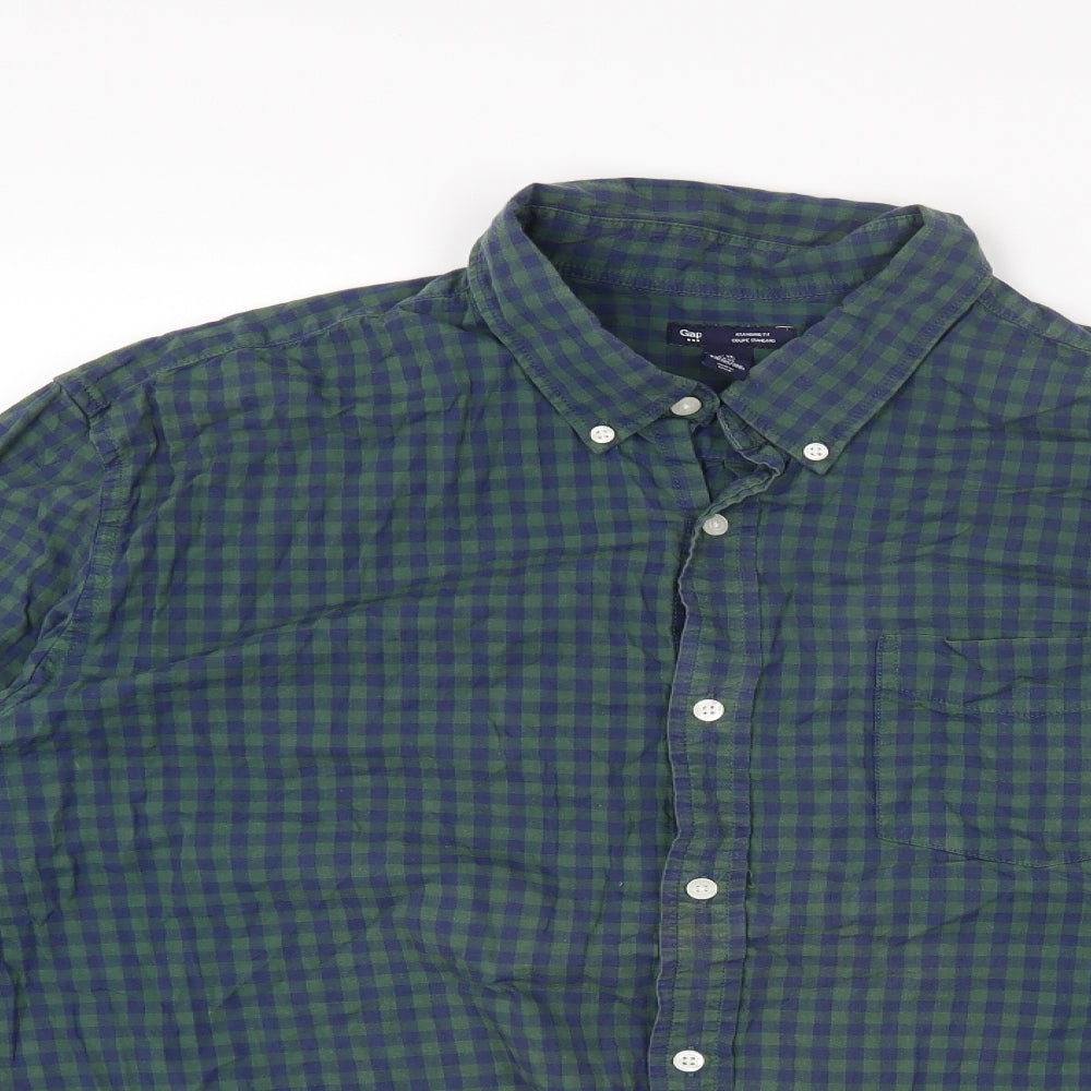 Mens UK Size XL Gap Blue  Button-Up Long Sleeve Casual Shirt