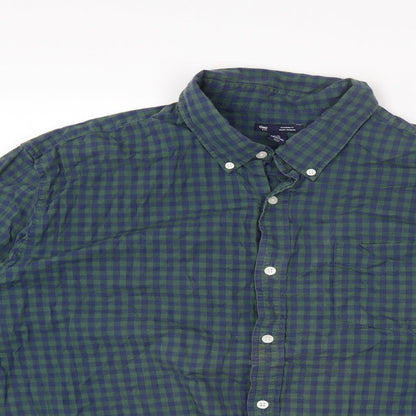 Mens UK Size XL Gap Blue  Button-Up Long Sleeve Casual Shirt