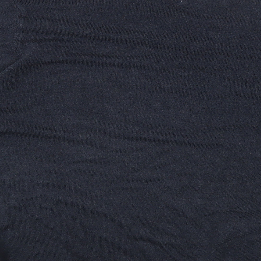 Marks and Spencer Mens Blue V-Neck Acrylic Pullover Jumper Size M