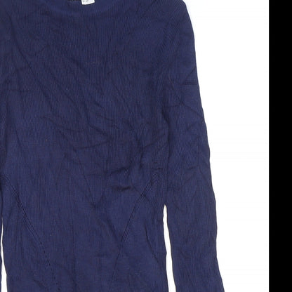 Womens UK Size 4 H&M Blue Pullover Jumper